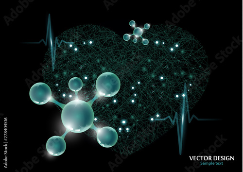 Creative concept illustration of world heart day, good health logo. Design for banner or poster.
