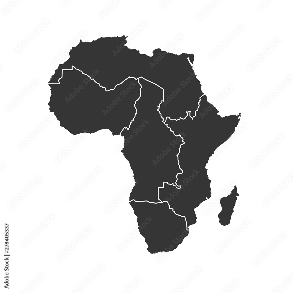 Fototapeta premium Africa world map graphic vector