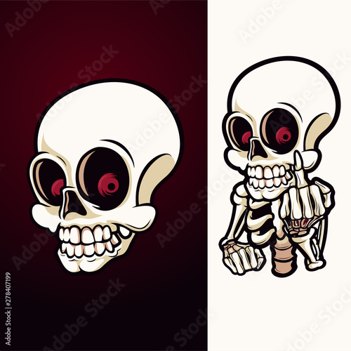 Smile Skull Characters Macot