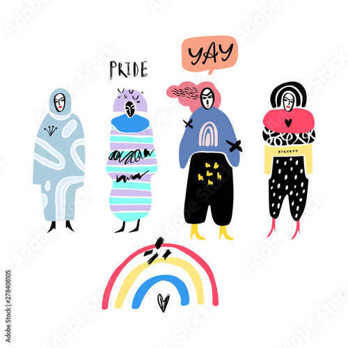 Gay Pride LGBT concept vector illustration. Clipart EPS.