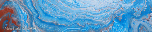photography of abstract marbleized effect background. Blue and white creative colors. Beautiful paint. banner © tomertu