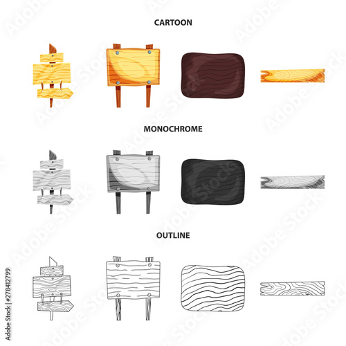 Isolated object of raw and forest symbol. Collection of raw and hardwood vector icon for stock.