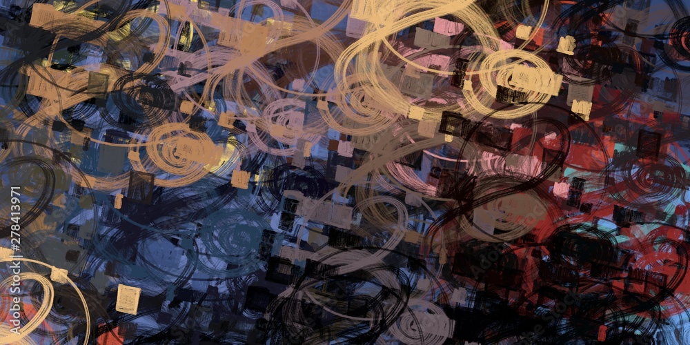 Fototapeta premium Artistic sketch. Creative art. 2d illustration. Texture backdrop painting.