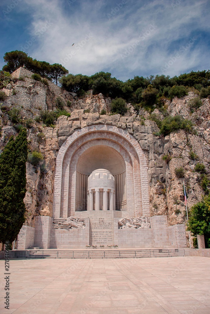The Monument aux Morts in memory of the citizens of Nice killed during World War I