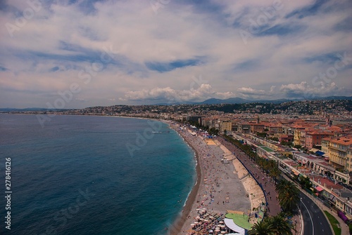 Panoramic view of the city of Nice in the French Riviera