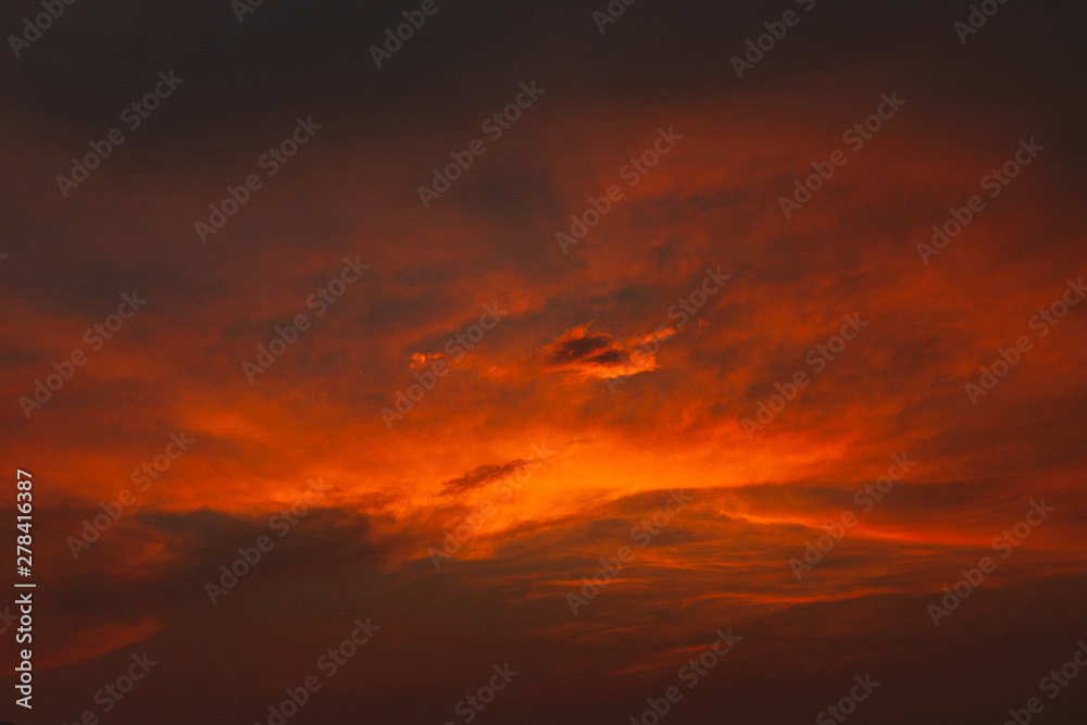 Dramatic Orange Sky