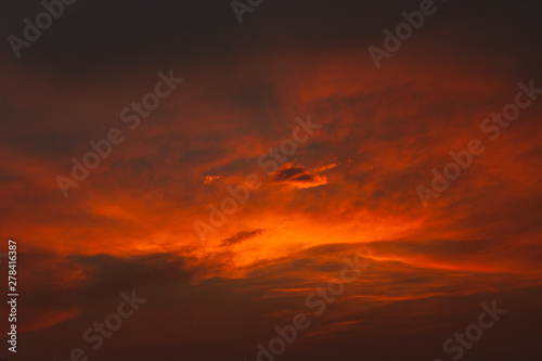 Dramatic Orange Sky © Parizad