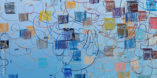 Decorative oil painting. Vibrant dynamic art. 2d illustration. Texture backdrop.