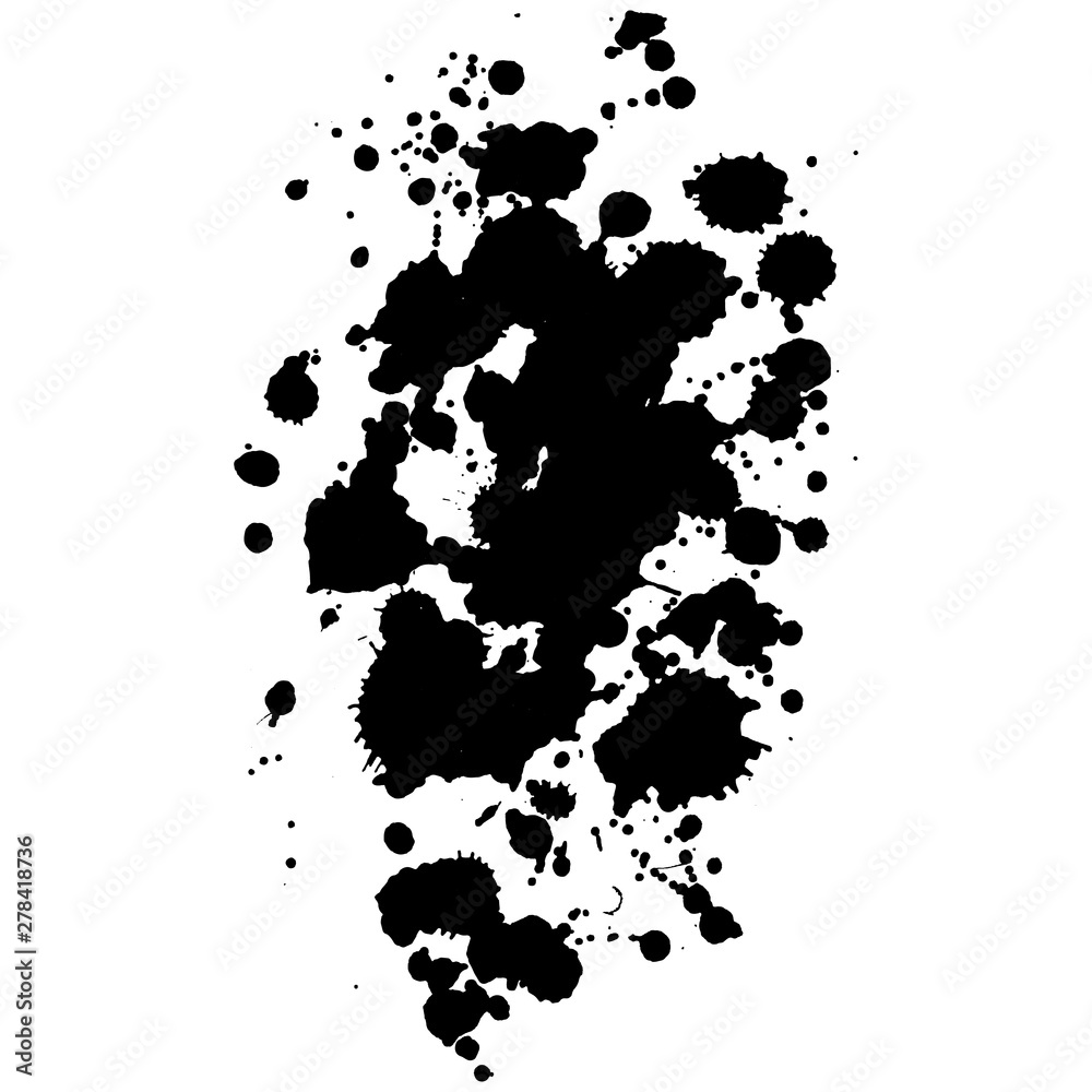 Abstract isolated black ink vector splash. Grunge element for paper design. Abstract isolated black ink vector splash. Grunge element for paper design.
