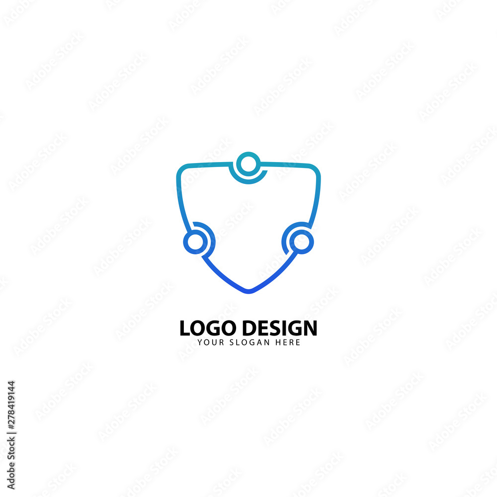 Digital Secure Protection Logo Design