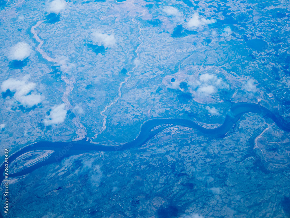 Naklejka premium Aerial view of a National Park in Alaska, USA