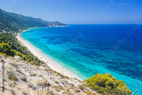 Fototapeta Naklejka Na Ścianę i Meble -  Pefkoulia beach, Lefkada island, Greece