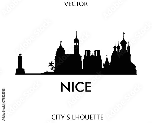 Nice skyline silhouette vector of famous places
