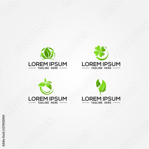 Leaf Nature Logo Design Template