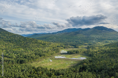 Aerial panaroma of Adirondack Mountains © oldmn