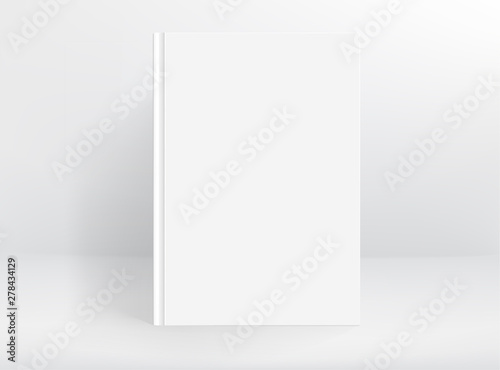 Wallpaper Mural Blank white hard cover book vector mockup Torontodigital.ca