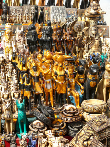 Typical merchandise of souvenirs in Cairo (Egypt)