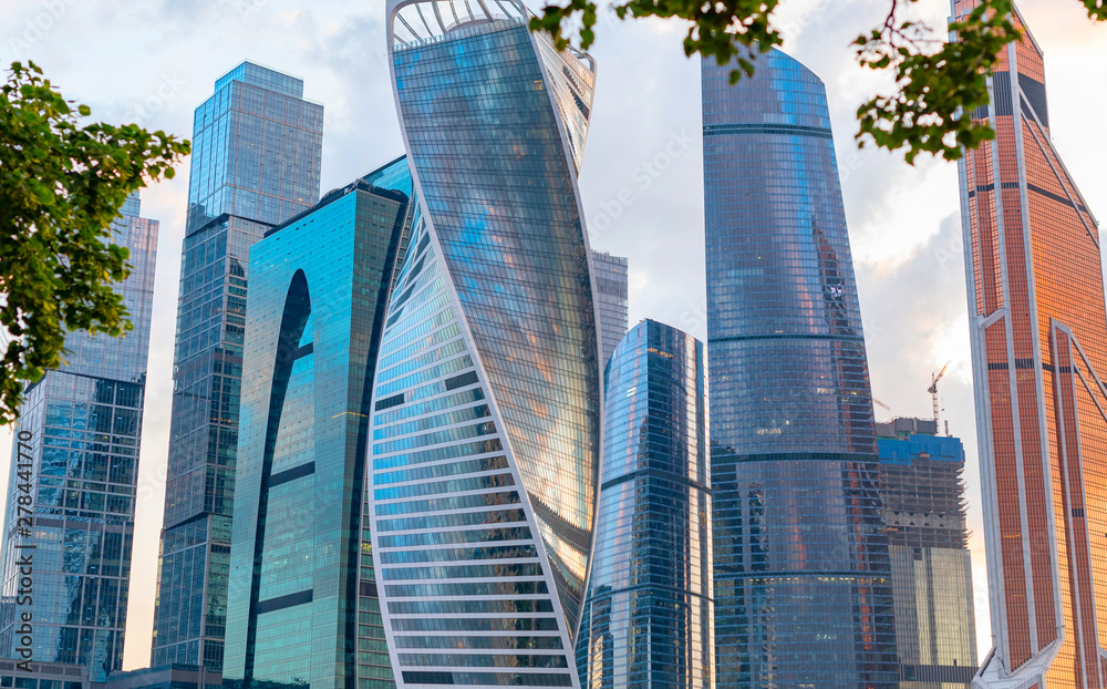 Naklejka premium Moscow City Skyscrapers - Moscow International Business Center