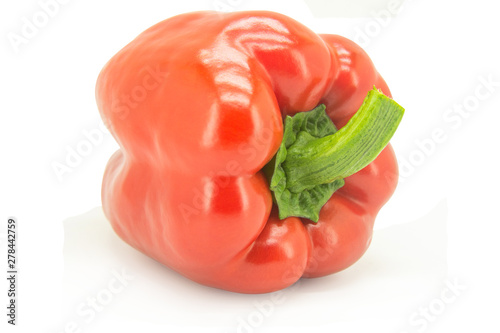 Red bell pepper or Sweet pepper or Capcicum isolated on white background with clipping path photo