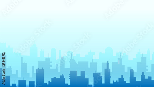 Modern City Skyline silhouette - abstract futuristic business background. Vector illustration