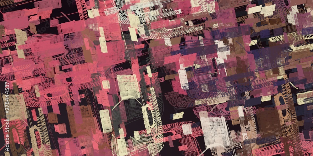 Fototapeta premium Modern art. Artistic brush. Oil painting. 2d illustration. Texture backdrop.