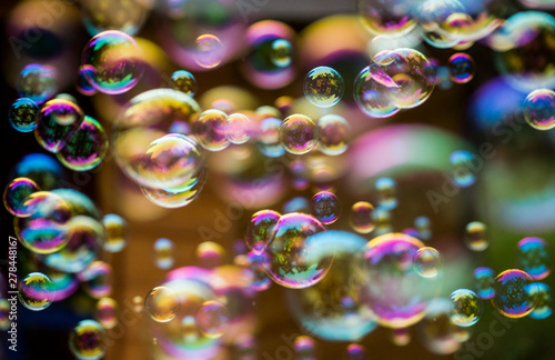 Rainbow bubbles in detail