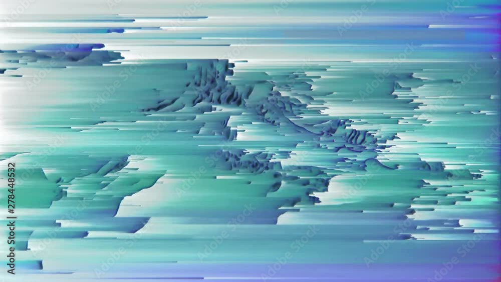 4K Highly Stylized Data Mosh Distortion, Pixel Sorting and Static Noise. Seamless Looping.