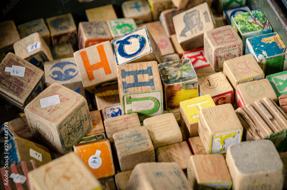 Alphabet cubes toy