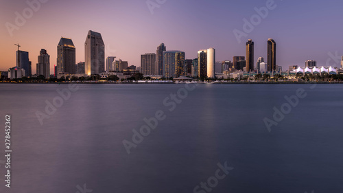 San Diego, California, USA downtown skyline from Coronado Island