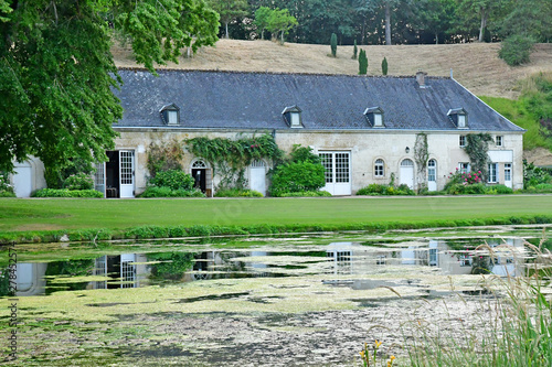 Sasnieres; France - june 30 2019: du Plessis Sasnieres garden photo