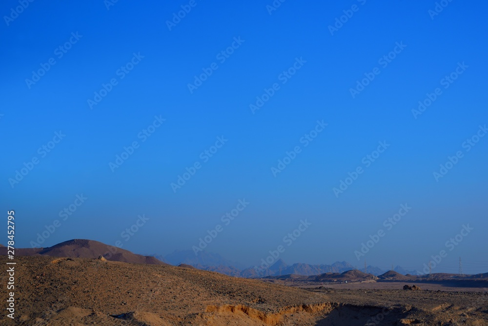 Eastern desert of Egypt on a sunny day
