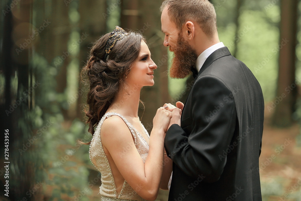 beautiful in love couple looking at each other