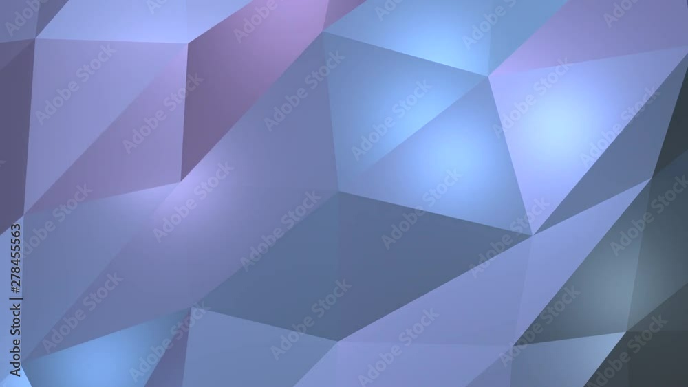 Colorful waving triangle pattern surface. Abstract 3D background. Seamlessly poly looping