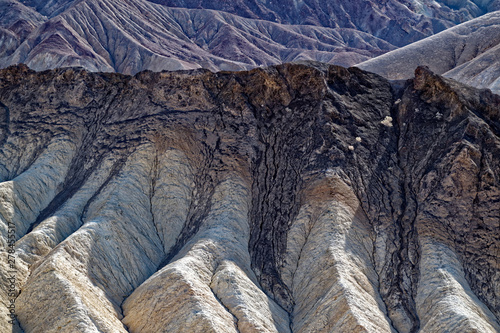 Stone Surface. Badlands, Zabriskie Point Loop Death Valley National Park. Close Up, Texture, Geology