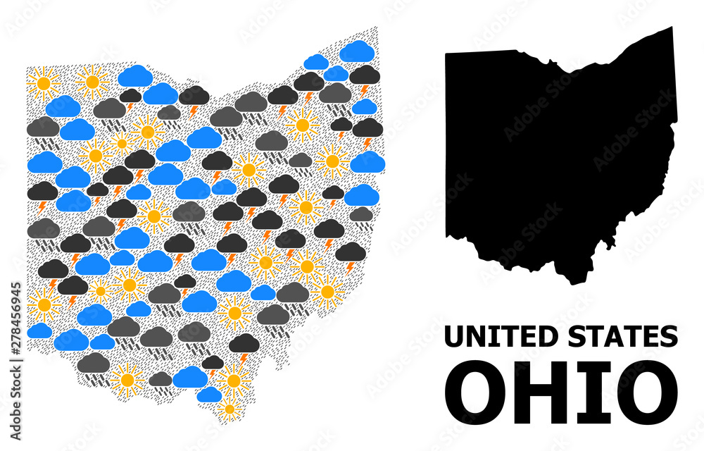 Climate Mosaic Map of Ohio State