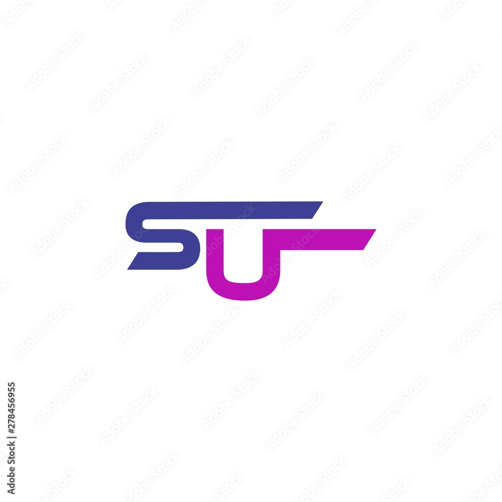 Letter SU logo design vector Letter SU logo design vector