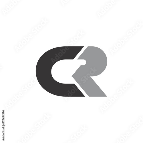 Letter CR logo design vector