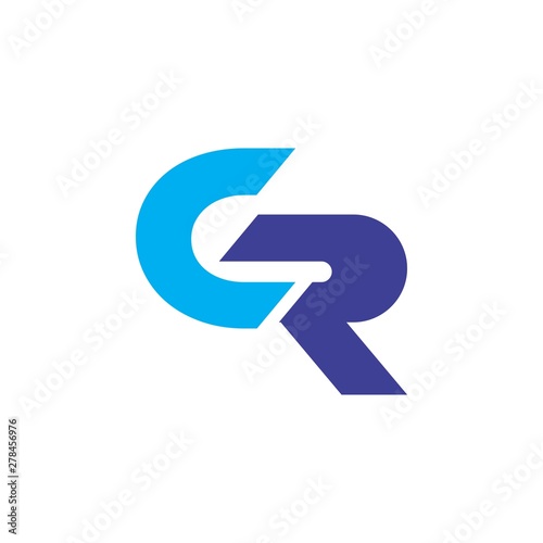 Letter CR logo design vector