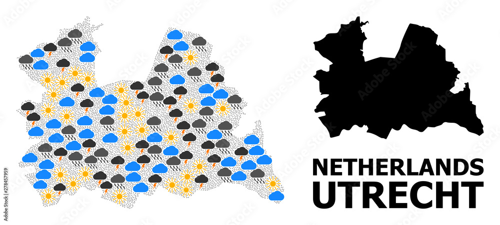 Weather Collage Map of Utrecht Province