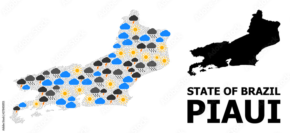 Weather Mosaic Map of Piaui State