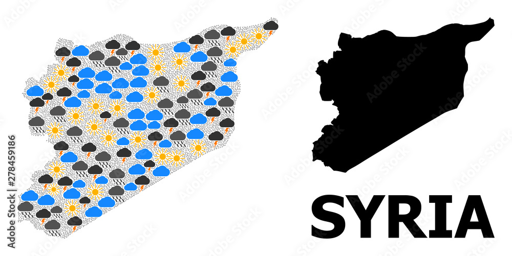 Climate Collage Map of Syria
