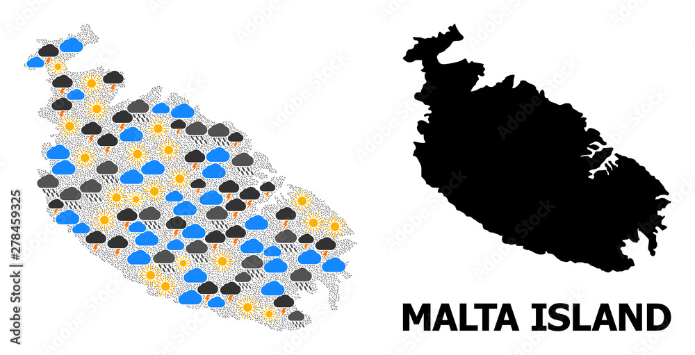 Climate Mosaic Map of Malta Island