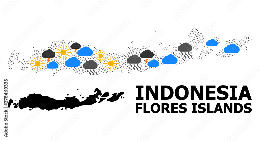 Climate Mosaic Map of Indonesia - Flores Islands