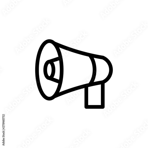 flat line megaphone icon symbol sign, logo template, vector, eps 10