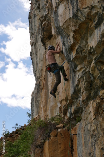 climber on rock