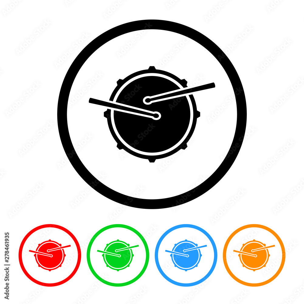 Snaredrum icon vector snare drum illustration musical instrument design ...