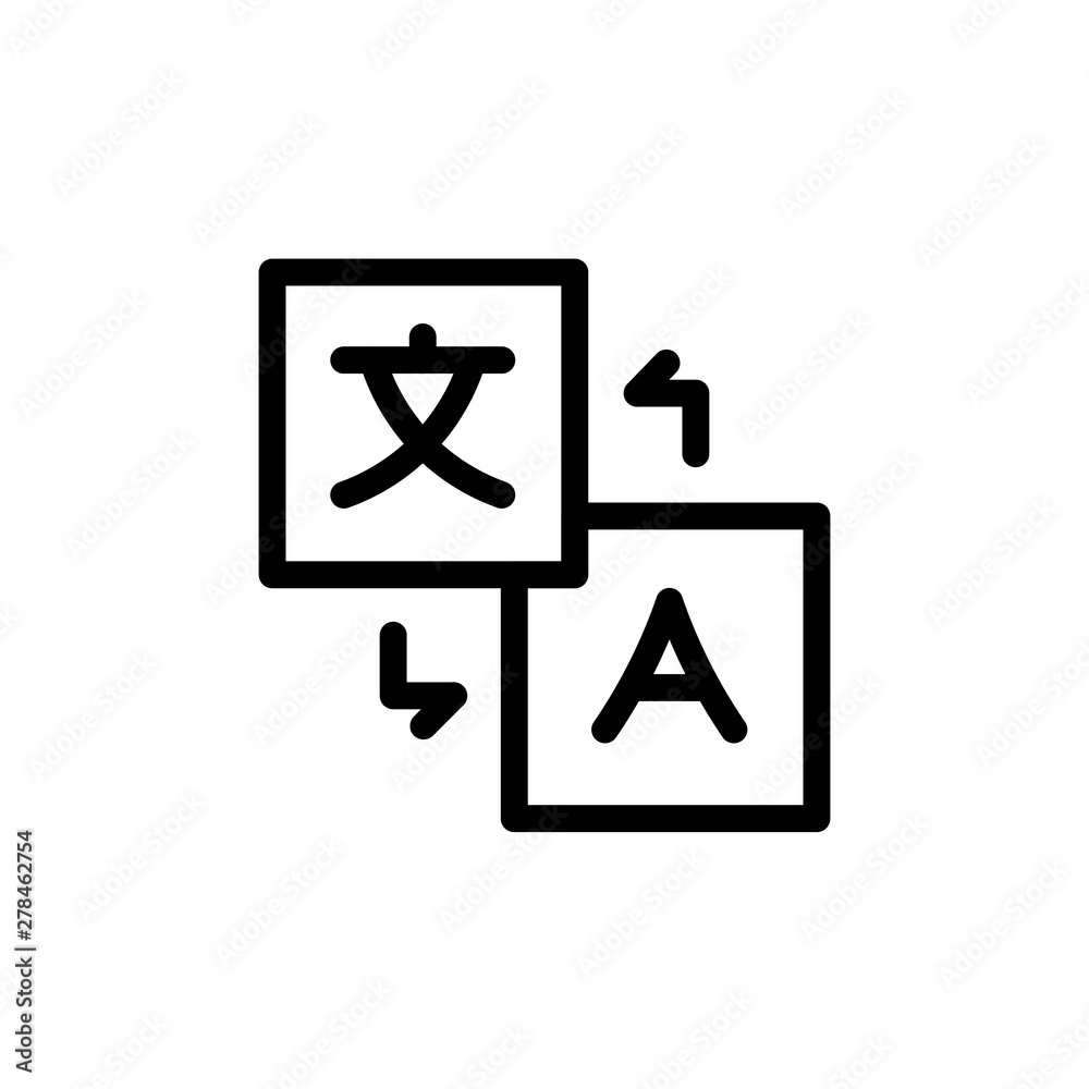 flat line translate, bilingual icon symbol sign, logo template, vector, eps 10 flat line translate, bilingual icon symbol sign, logo template, vector, eps 10