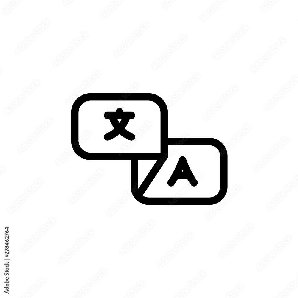 flat line translate, bilingual icon symbol sign, logo template, vector, eps 10 flat line translate, bilingual icon symbol sign, logo template, vector, eps 10