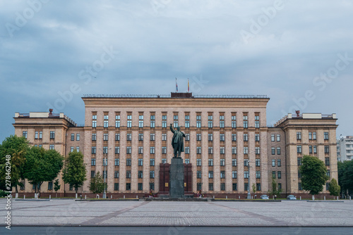 Lenin Square, Voronezh downtown with building of Government of Voronezh region