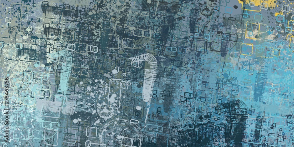 Crazy sketch random pattern. Chaos and variety. Modern art drawing painting. 2d illustration. Digital texture wallpaper. Artistic sketch draw backdrop material. 